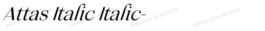 Attas Italic Italic字体转换